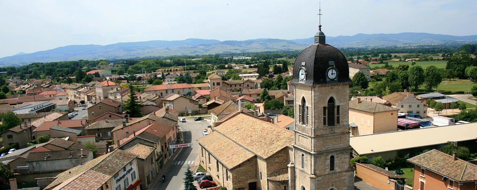 Vue de Saint-Didier-sur-Chalaronne, Ain