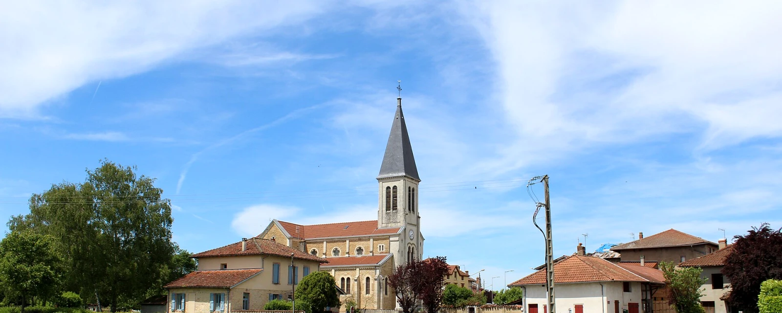 Vue de Saint-Julien-sur-Reyssouze, Ain