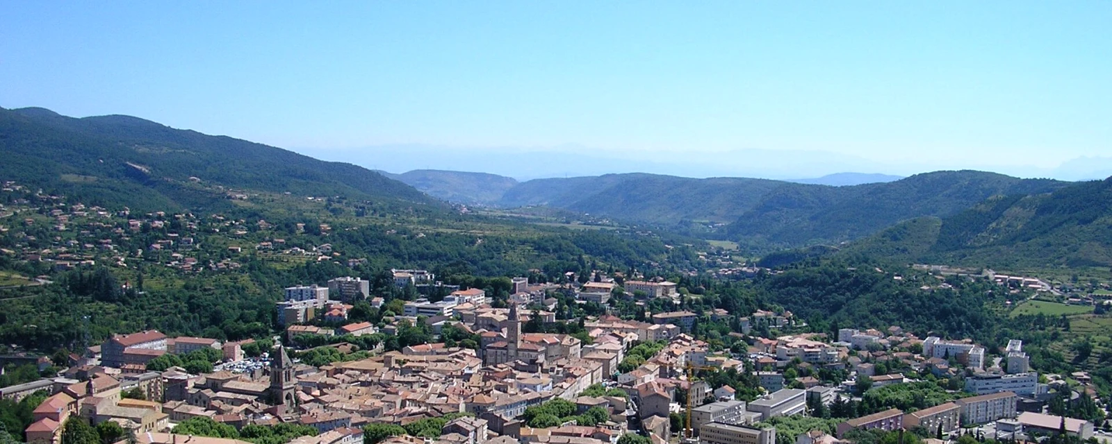 Vue de Privas, Ardèche