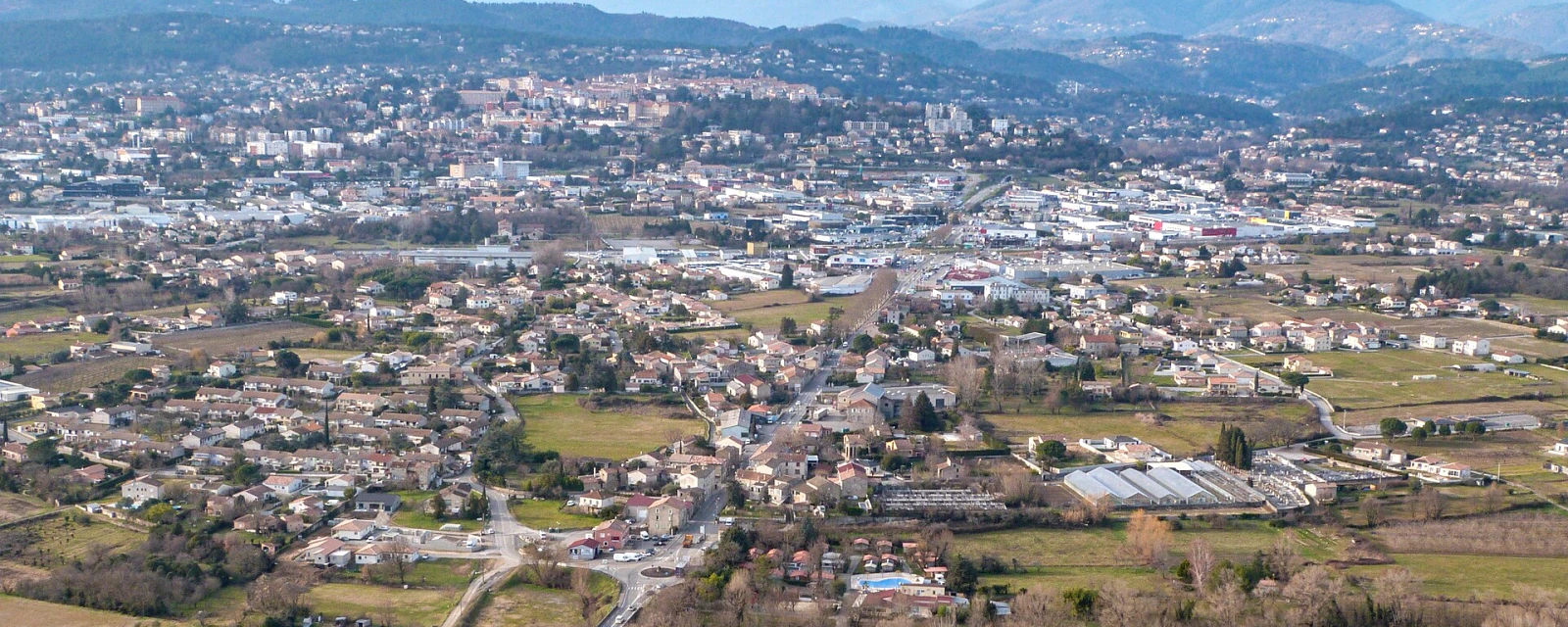 Vue de Saint-Didier-sous-Aubenas, Ardèche