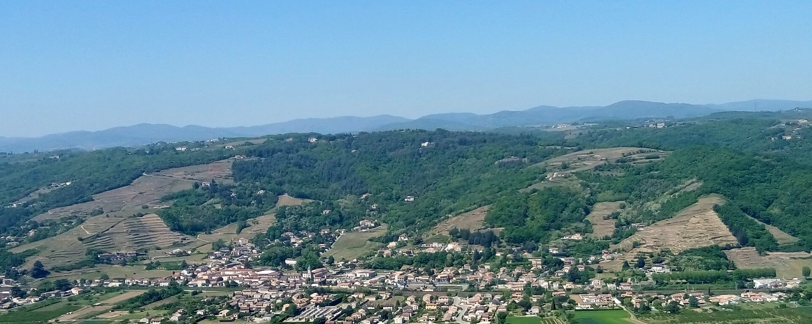 Vue de Saint-Jean-de-Muzols, Ardèche
