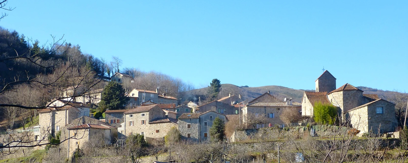 Vue de Saint-Julien-du-Gua, Ardèche