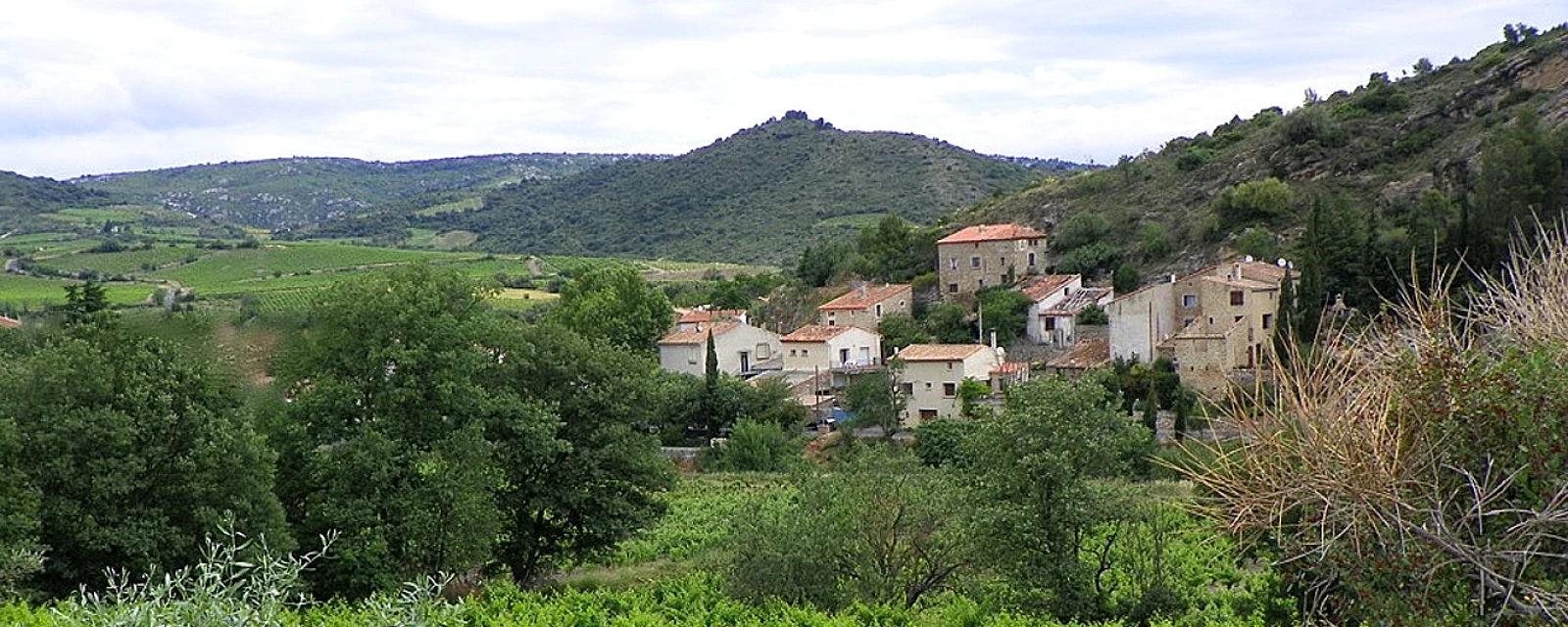 Vue de Villeneuve-les-Corbières, Aude