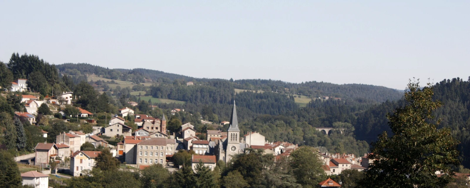 Vue de La Séauve-sur-Semène, Haute-Loire