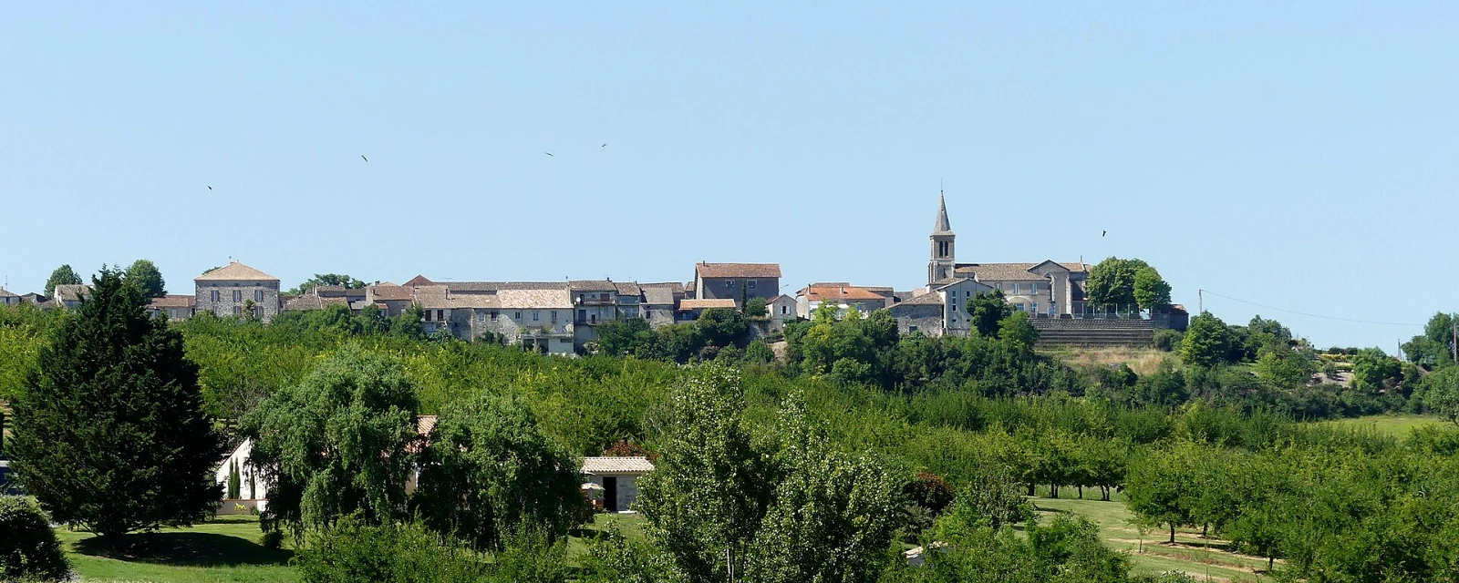 Vue de Castelnaud-de-Gratecambe, Lot-et-Garonne