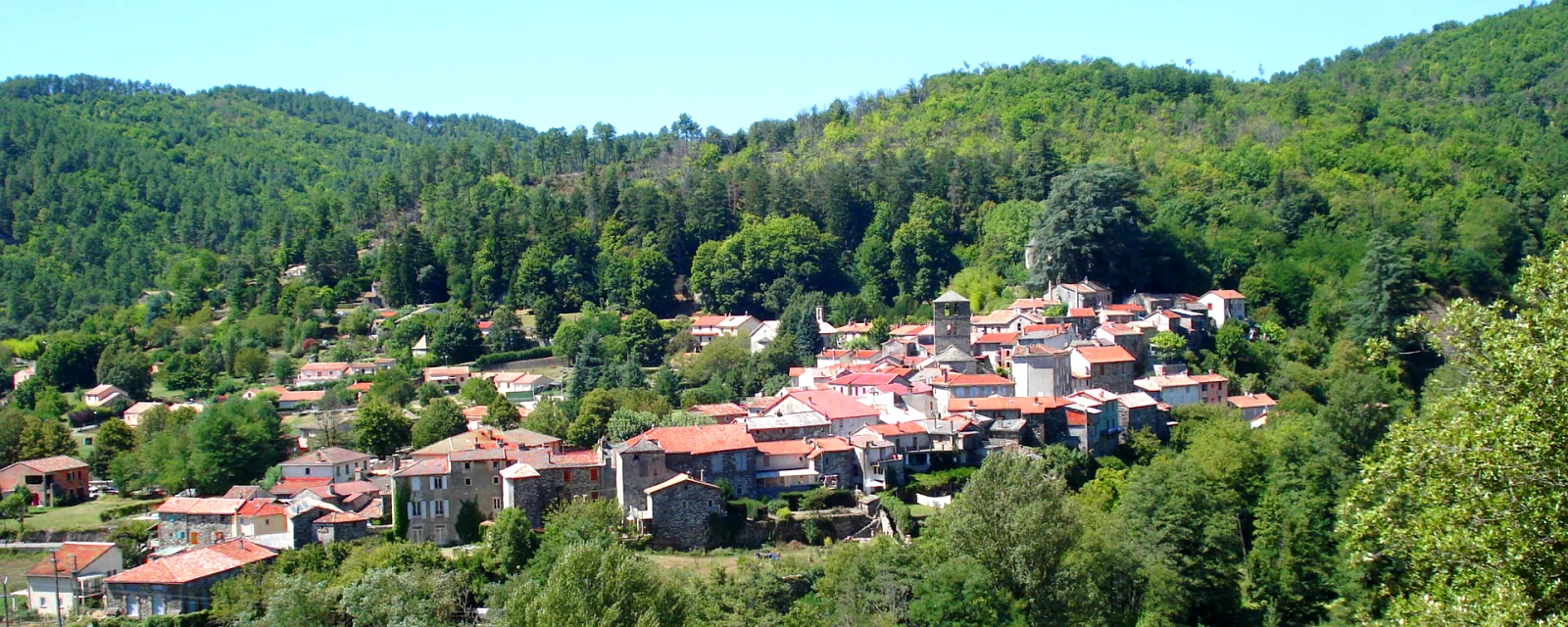 Vue de Saint-Étienne-Vallée-Française, Lozère