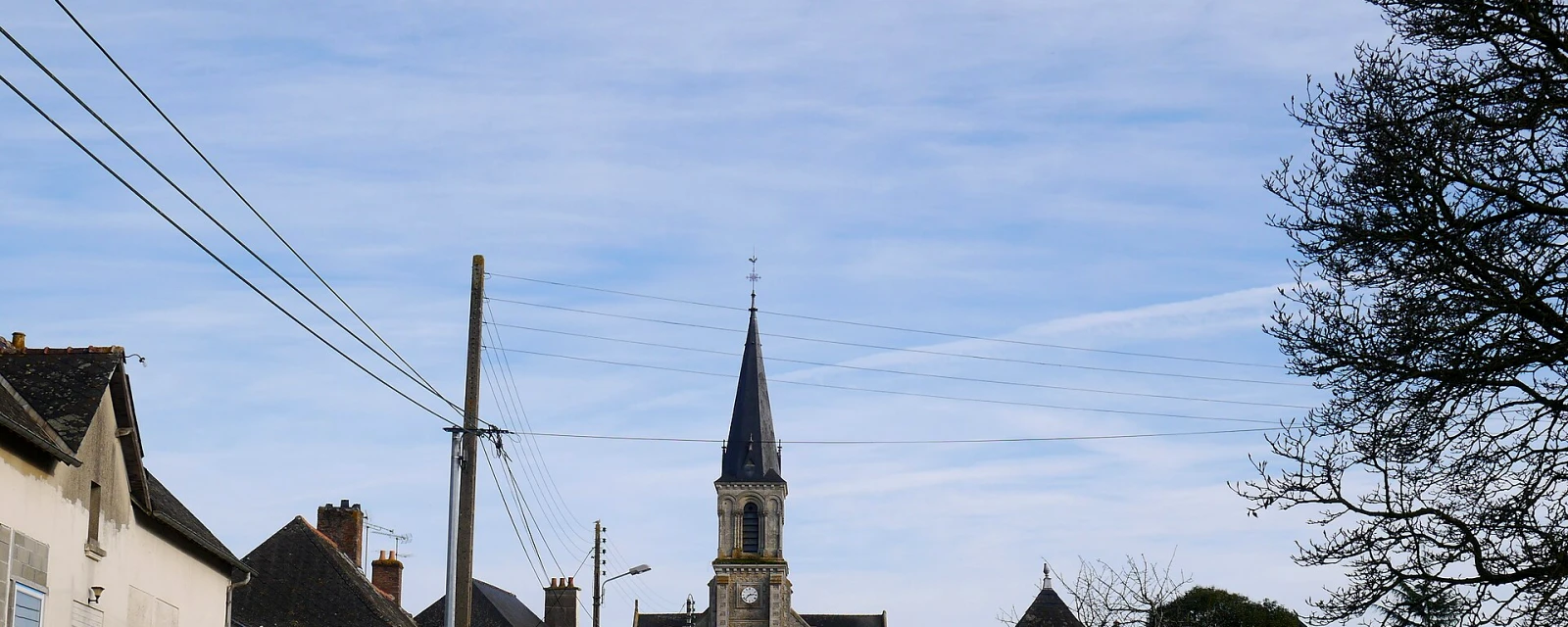 Vue de Saint-Michel-de-la-Roë, Mayenne