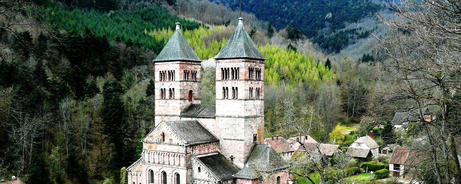 Vue de Murbach, Haut-Rhin