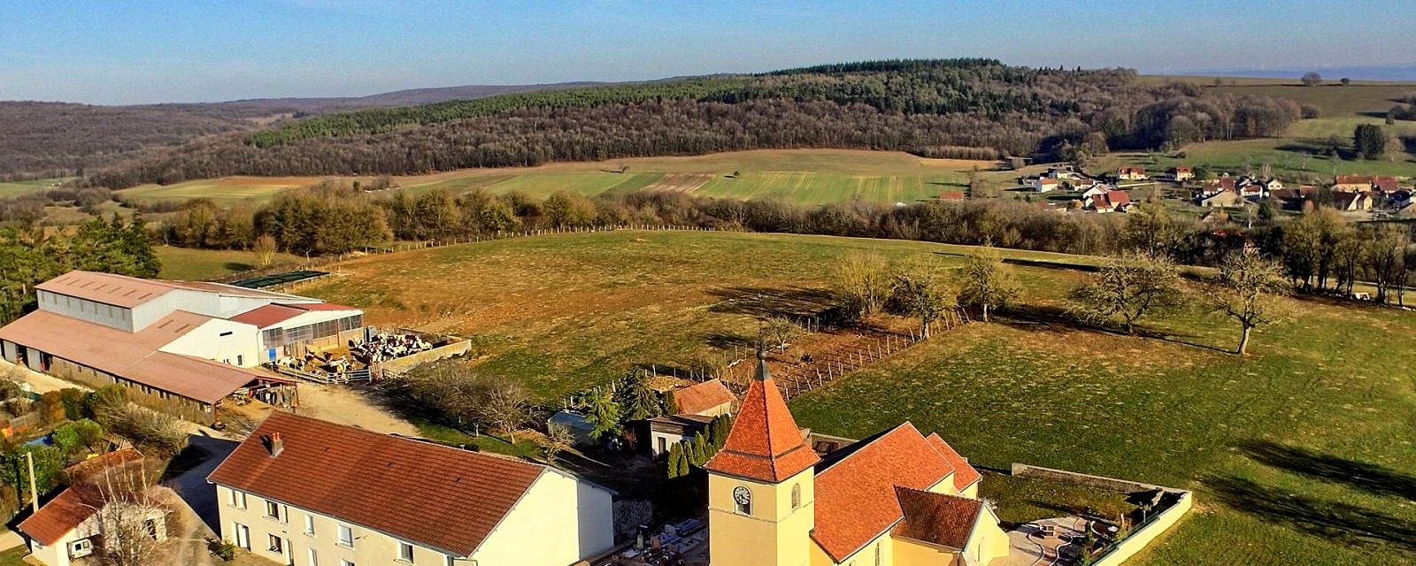 Vue de Recologne-lès-Rioz, Haute-Saône