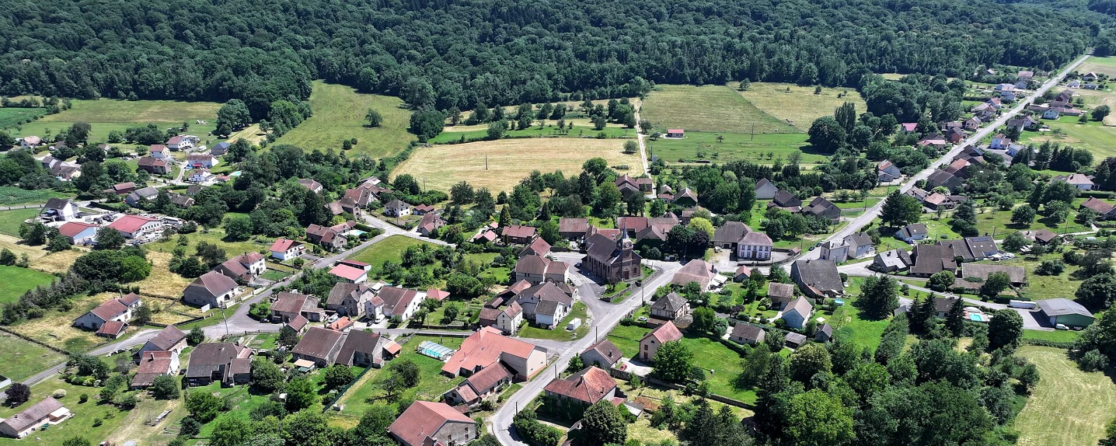 Vue de Senargent-Mignafans, Haute-Saône