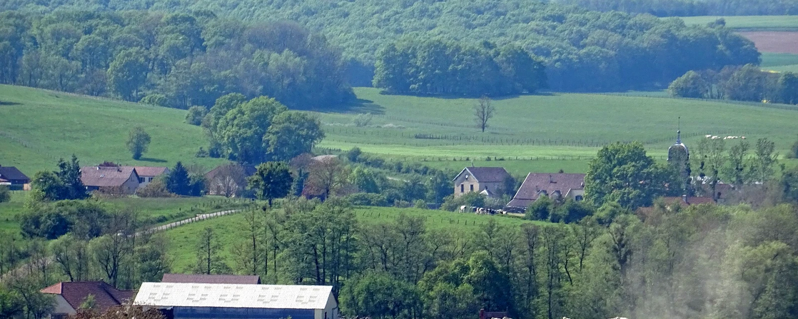 Vue de La Villeneuve-Bellenoye-et-la-Maize, Haute-Saône
