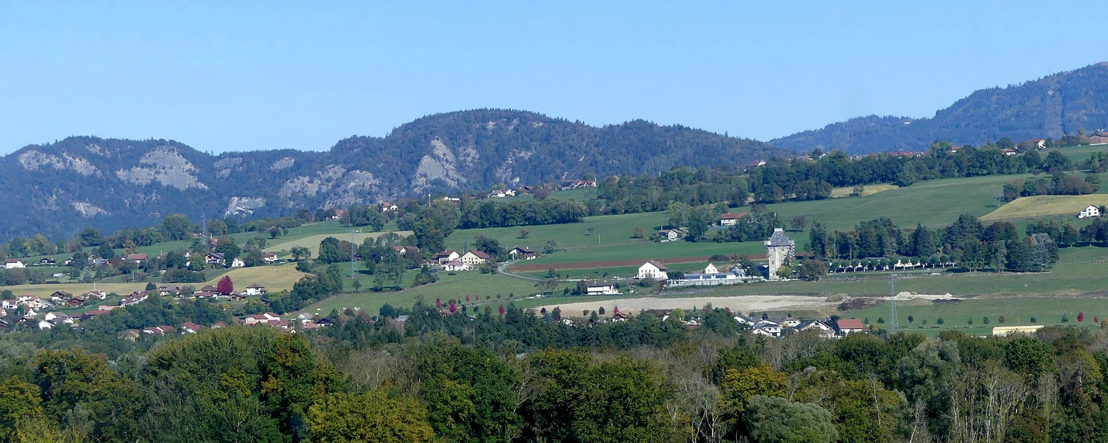 Vue de Contamine-sur-Arve, Haute-Savoie